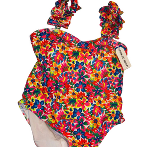 Sporlike Vibrant Floral Women's One Piece Swimsuit XL NWT